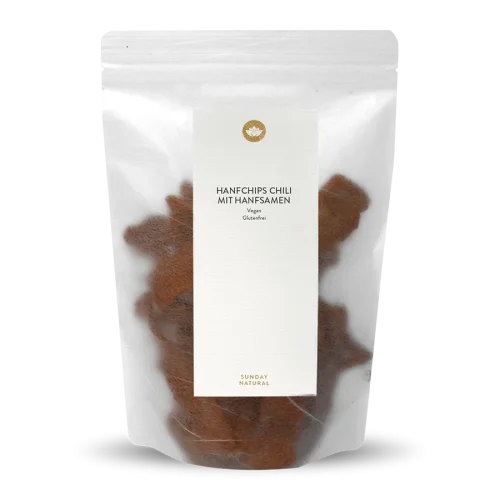 Chips de chanvre au piment avec graines de chanvre