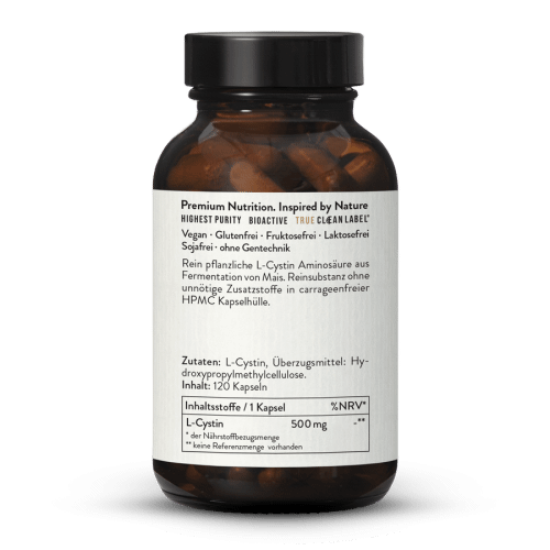 L-Cystin 500 Kapseln Aus Fermentation, Vegan