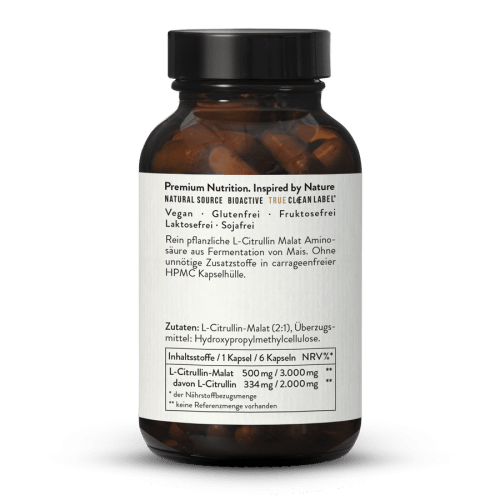 L-Citrulline Malaat 500 Capsules Uit Fermentatie, Vegan