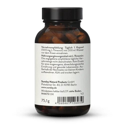 L-Threonin 500 Kapseln Aus Fermentation, Vegan