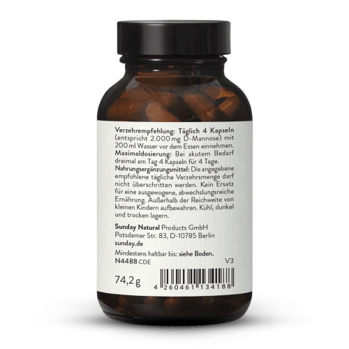 D-Mannose 500 mg Kapseln Hochdosiert