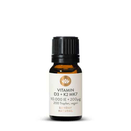 Vitamin D3 + K2 MK7 10.000IE + 200g Tropfen, Vegan