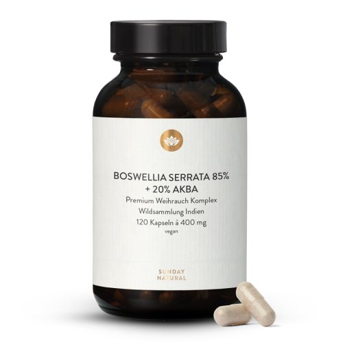 Glules d'encens de Boswellia serrata 85 % + d'AKBA 20 %