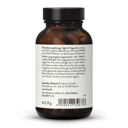 Frankincense Capsules 85% Boswellia serrata + 20% AKBA
