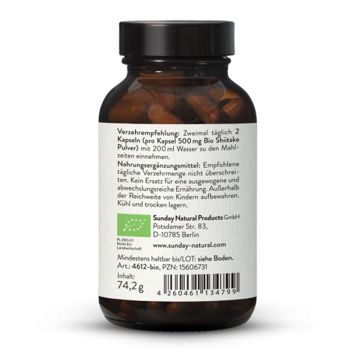 Bio Shiitake Kapseln