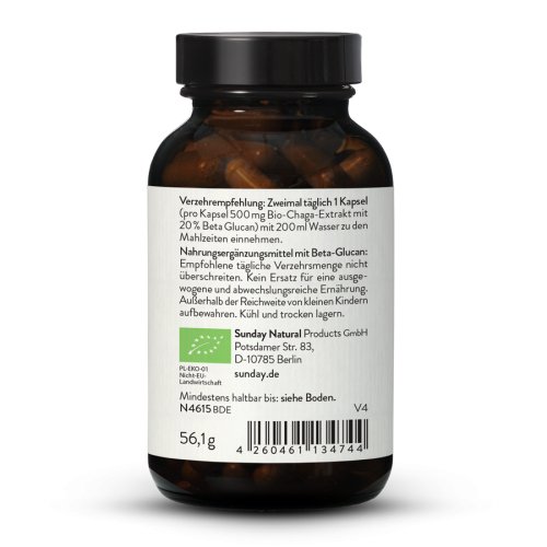 Organic Chaga Extract 20% Beta-Glucans