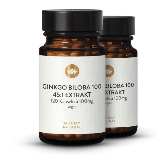 Ginkgo biloba L. 100 mg, extrait 45:1