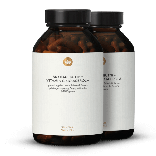Cynorrhodon bio + vitamine C issue d'acrola bio