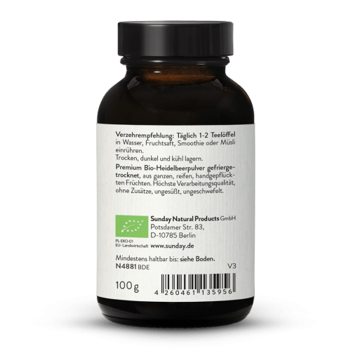 Bio Wilde Heidelbeeren Pulver