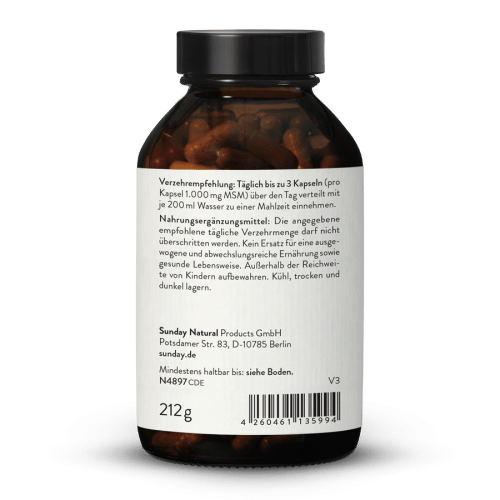 MSM Pflanzlich 1000 Ultrapure Kapseln