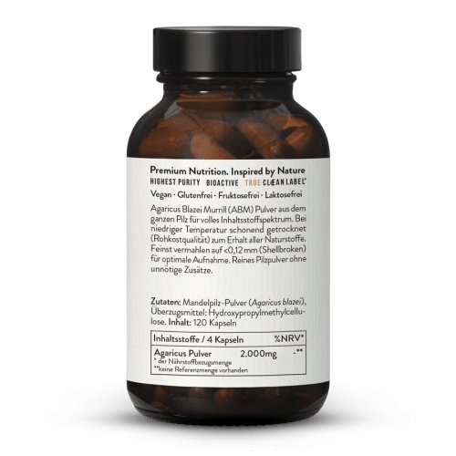 Bio Agaricus Blazei Murrill (ABM) Pulver Kapseln