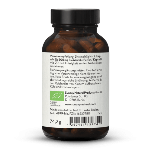 Bio Maitake Pulver Kapseln
