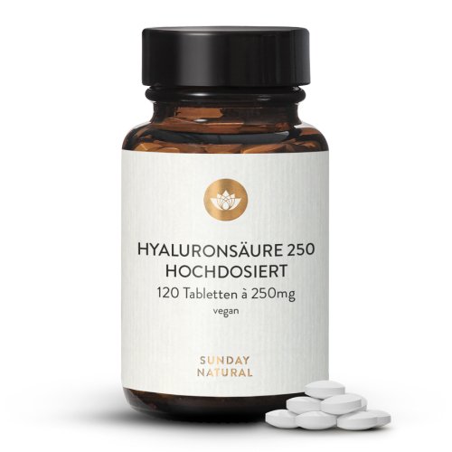 Hyaluronic Acid 250mg High-Dose Vegan, From Fermentation
