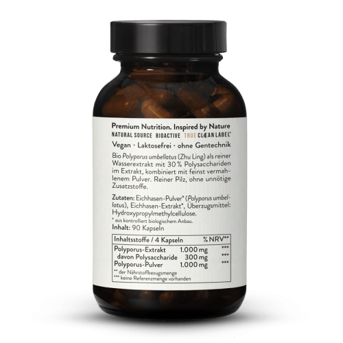 Organic Polyporus Powder + Extract Capsules
