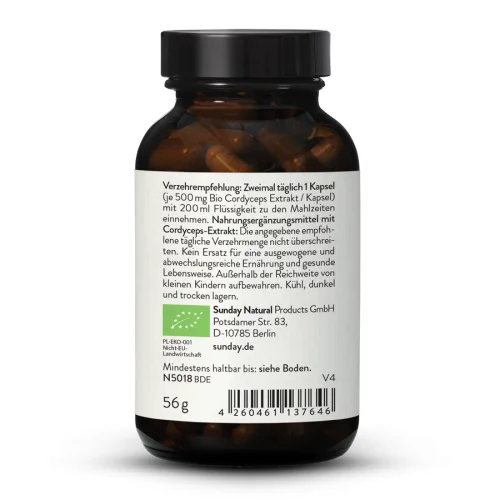 Bio Cordyceps Extrakt Kapseln