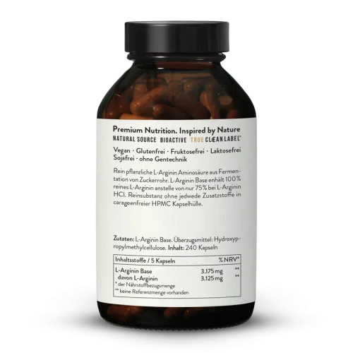 L-Arginin Base Kapseln Aus Fermentation, Vegan
