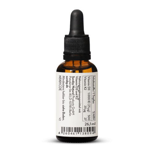 Vitamin D3 + K2 MK7 1.000 IE + 20 g All-Trans 1000 Tropfen
