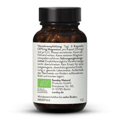 Organic Magnesium 125 Capsules