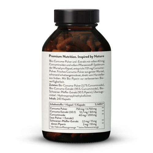 Bio Curcuma 1100 Pulver Kapseln
