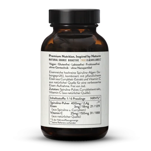 Spirulina Eisen Presslinge