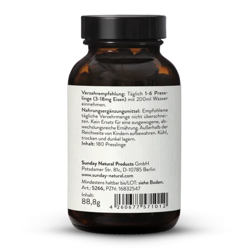 Spirulina Eisen Presslinge