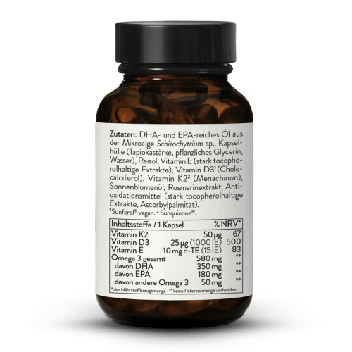 Omega 3 Plus Vitamin D3 + K2 + E Vegan