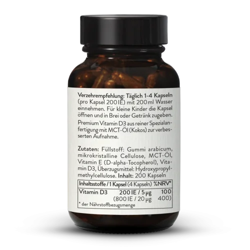 Vitamin D3 200 IU 200 Capsules
