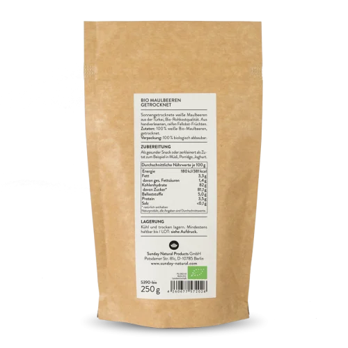 Organic White Mulberries Dried