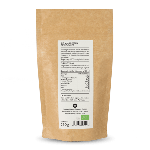 Organic White Mulberries Dried