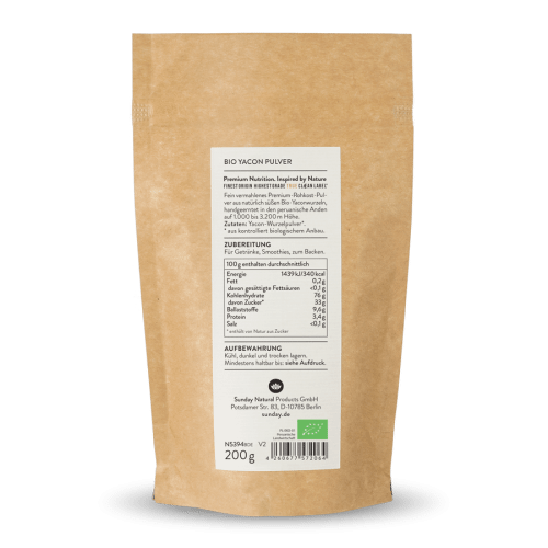 Poudre de yacon bio