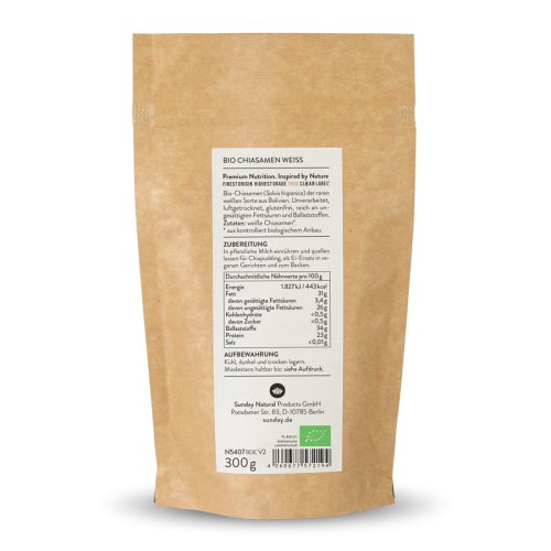 Organic Chia Seeds  White 300g