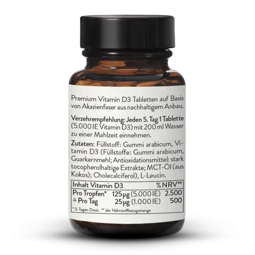 Vitamin D3 5000 IU High-Dose 365 Tablets