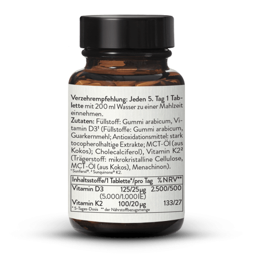 Vitamin D3 5.000IE +100g K2 MK7 Hochdosiert