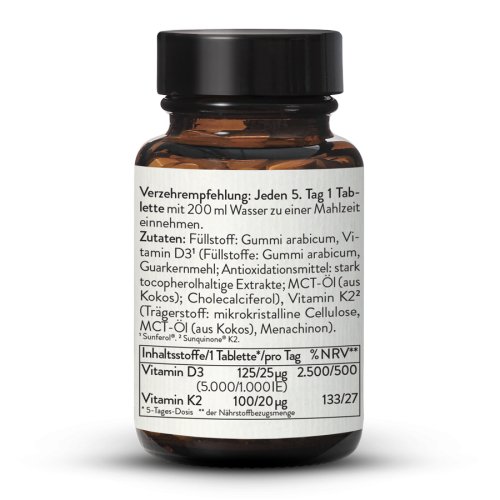 Vitamin D3 5.000IE +100g K2 MK7 Hochdosiert