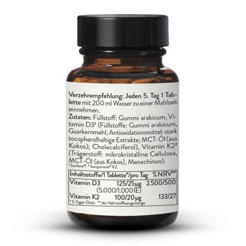 Vitamin D3 5.000IE +100g K2 MK7 Hochdosiert