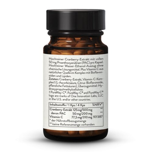 Cranberry Extract 50mg PACs + Vit C