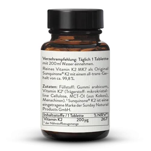 Vitamin K2 200g All-Trans MK7 Tablets