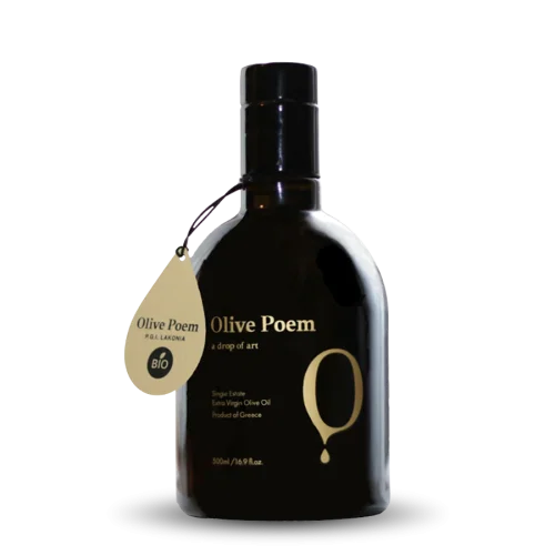 Olive Oil Greece Extra Virgin Organic Olive OLIVE POEM -  A DROP OF ART