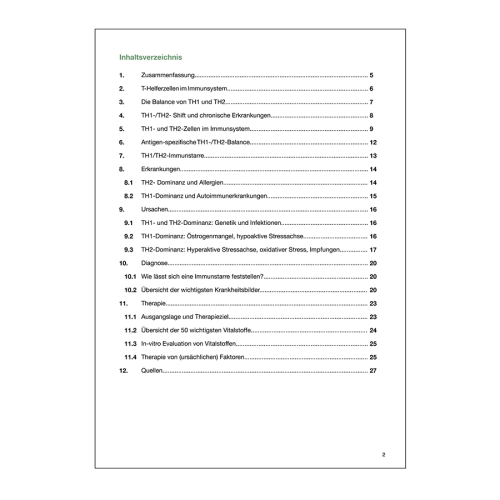 Immunbalance - TH1-/TH2-Shift