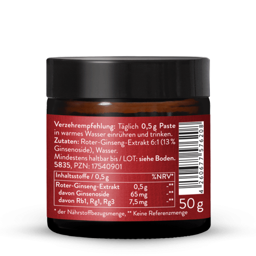 Pte d'extrait de ginseng rouge 13 %
