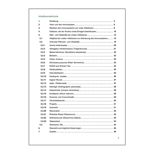 Antivirale Nhr- und Vitalstoffe