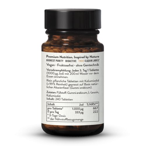 Iode 1000 µg Mini Comprimés Dosage Élevé
