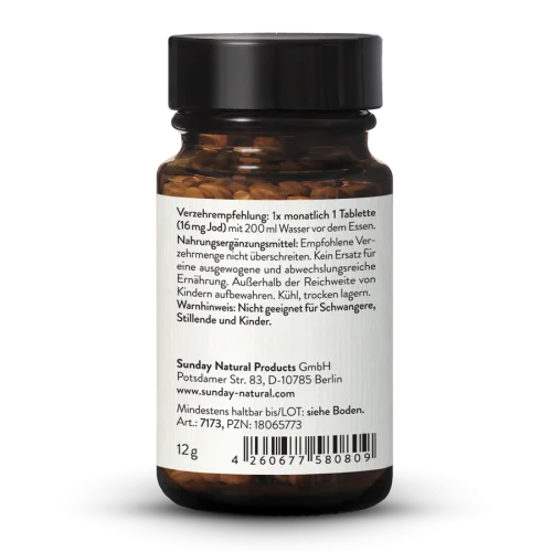 High Dose Iodine 16mg Mini Tablets