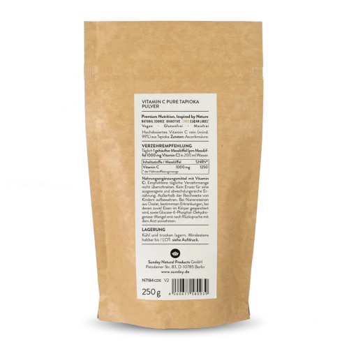 Vitamine C en poudre pure tapioca