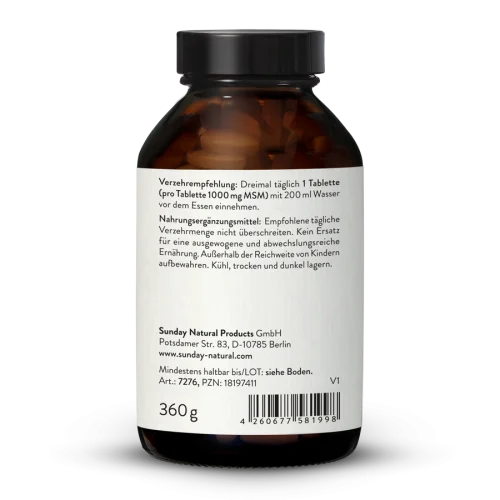 MSM 1000 360 Tabletten