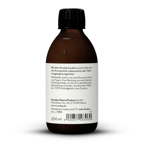 Colloidal Iridium 100% Colloidal 5ppm