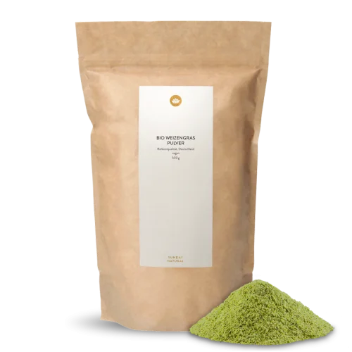 Poudre d'herbe de bl bio
