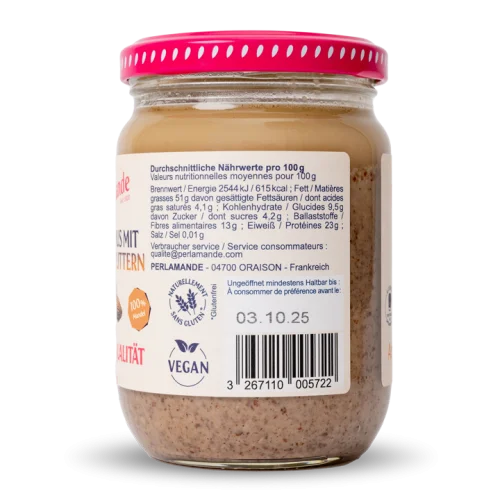 Purée d'amandes Crunchy Perl'amande bio