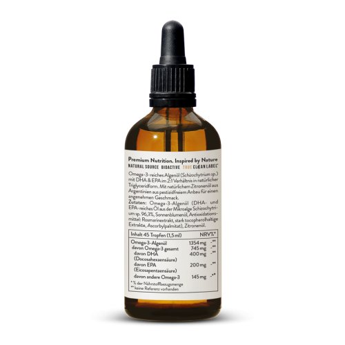 Vegan Omega-3 Oil DHA 30% + EPA 15%