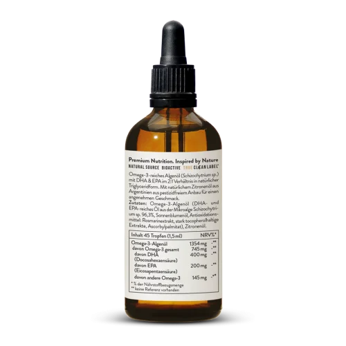 Vegan Omega-3 Oil DHA 30% + EPA 15%